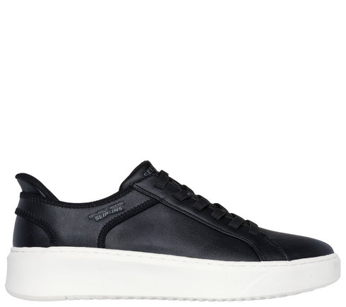 Pantofi sport, barbati, SKECHERS COURT BREAX-DOUBLE VENTED 183177-BLK negru, piele ecologica